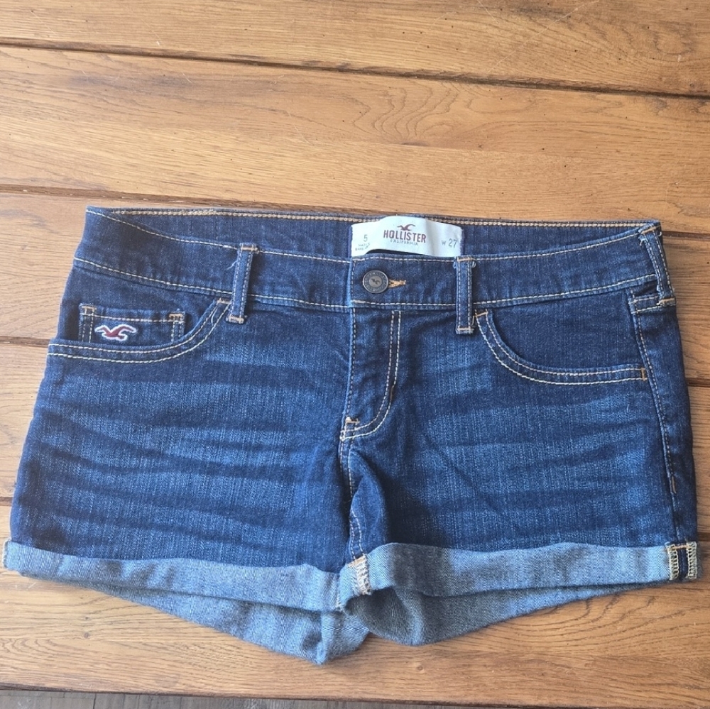 Hollister Women's Blue Denim Shorts